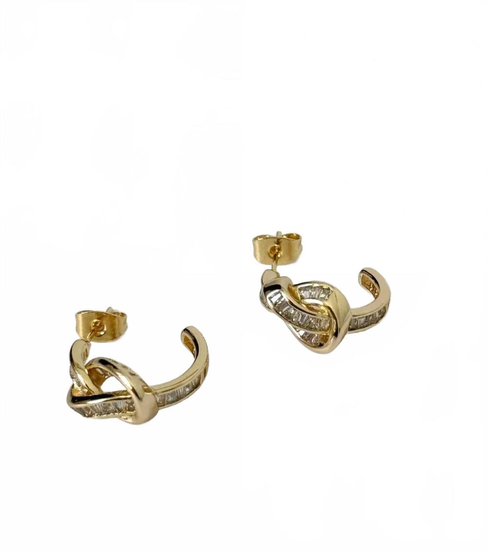 NEW TRAMPS+THIEVES women's blitz stud earrings in gold